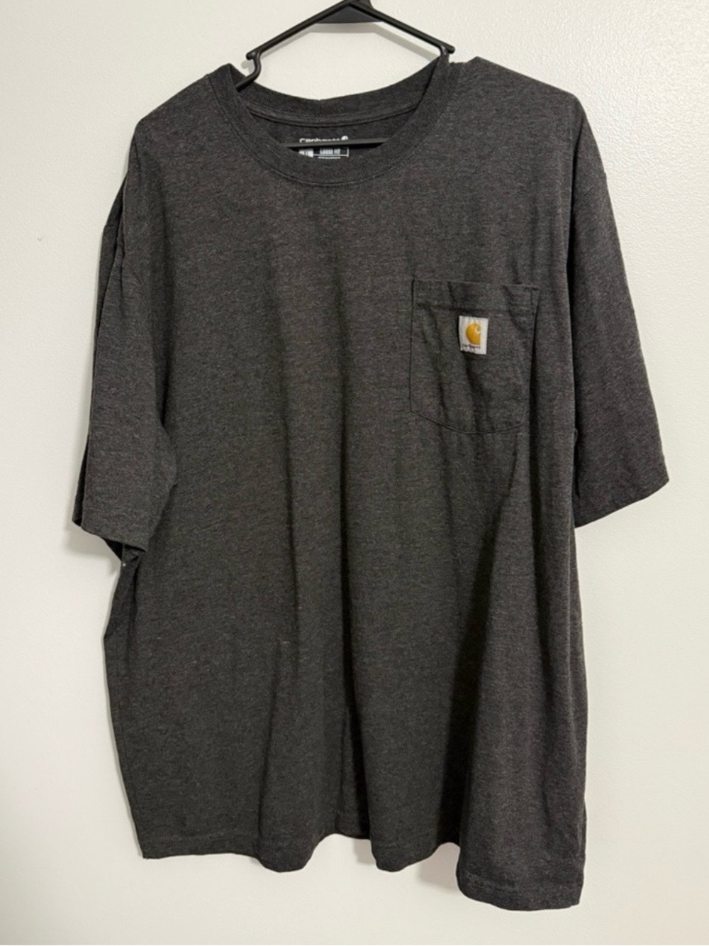 Carhartt Men’s Short Sleeve Pocket Tee in Dark Charcoal